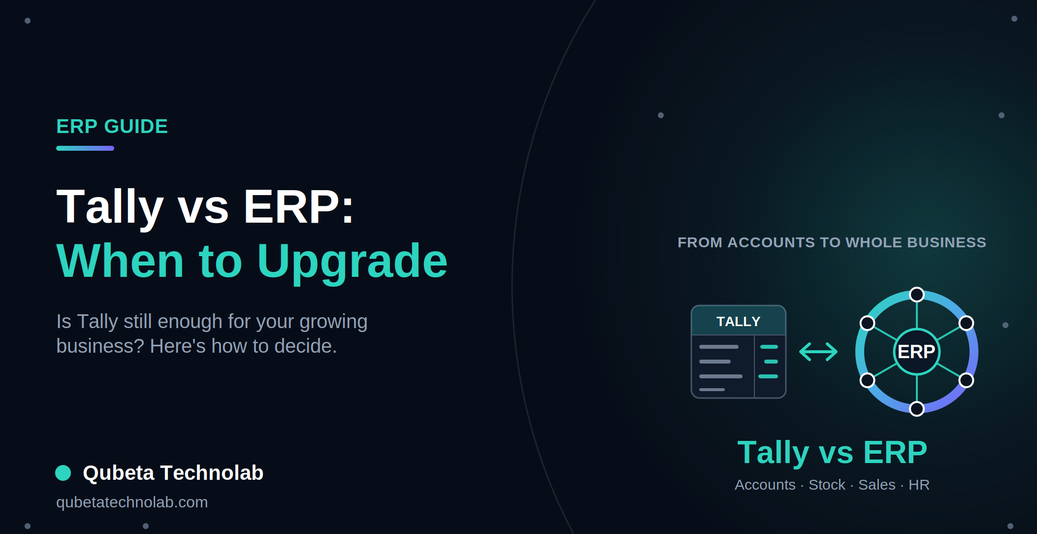 Tally vs ERP: When Is Tally Enough, and When Should You Upgrade? - Qubeta Technolab Ahmedabad